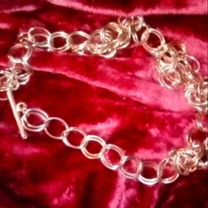 Vintage Gold Chain Belt ..Med . Hippie Hip.